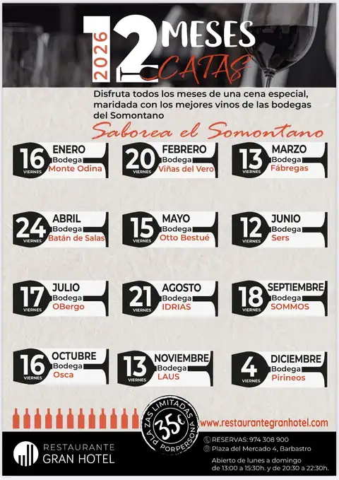 Cartel y fotos de «12 meses 12 catas: Restaurante Gran Hotel -…», foto 2 de 2